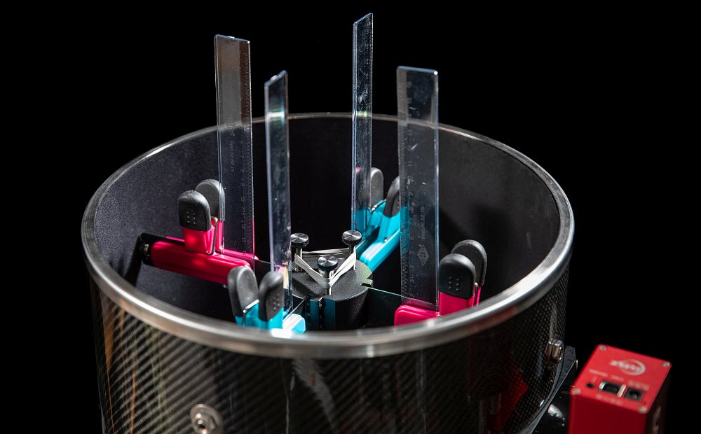 Justierung der Fangspiegelarme eines Newton-Teleskopes