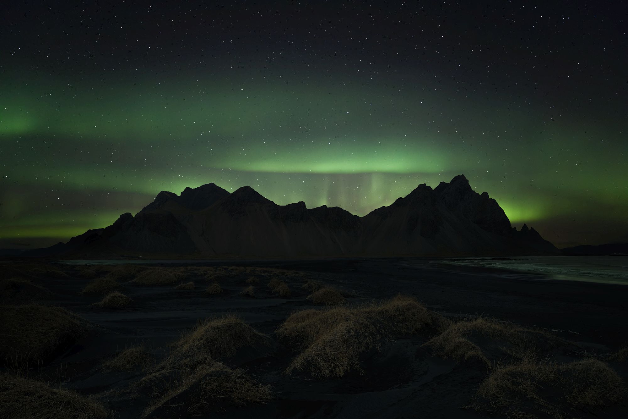 Die Nordlichter über dem Vestrahorn