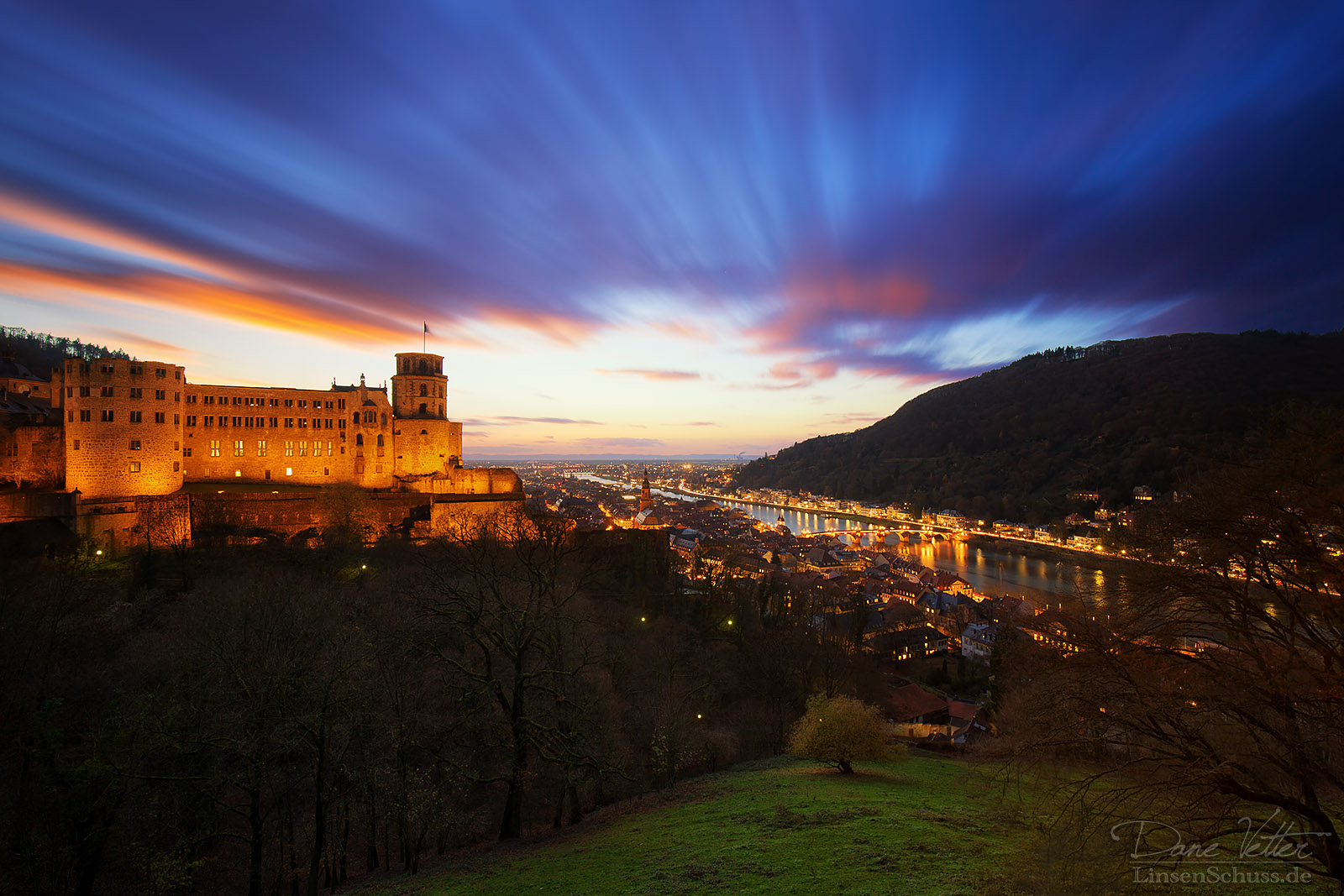 Heidelberg bei Sonnenuntergang