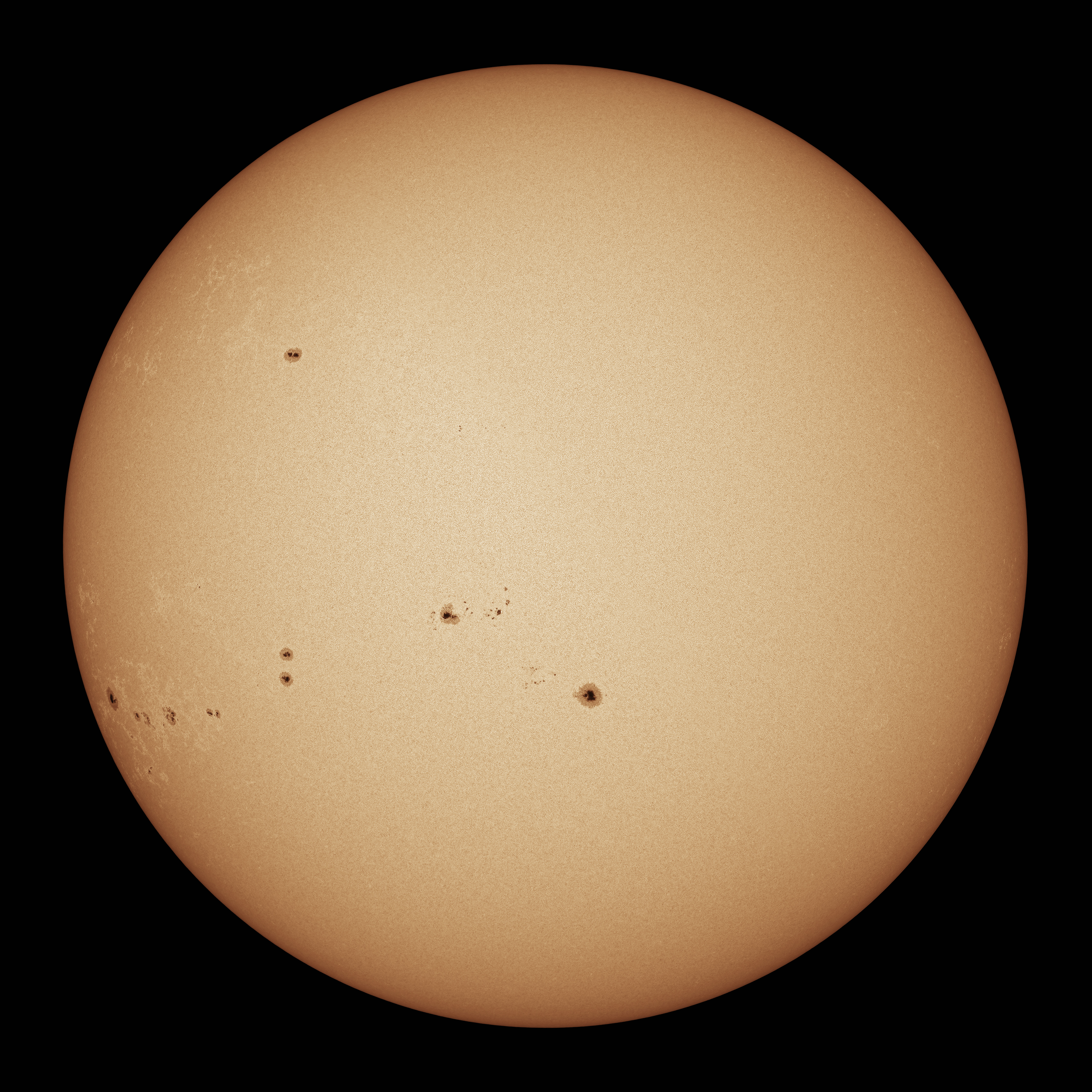 Sonne im Weißlicht am 25.06.2024